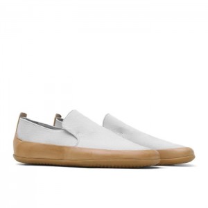 Vivobarefoot Opanka Kadın Elbise Ayakkabısı Beyaz Bej Rengi | DUK637895