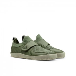 Vivobarefoot Primus Knit WMK Çocuk Koşu Ayakkabısı Yeşil | HOQ497316