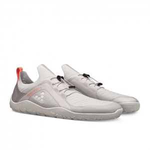 Vivobarefoot Primus Trail Knit Firm Ground Erkek Koşu Ayakkabısı Gri | QAO473951