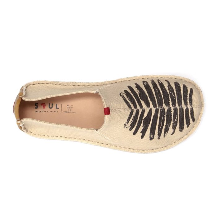 Vivobarefoot Ababa Canvas Soul of Africa Kadın Koşu Ayakkabısı Bej Rengi | KAI869432