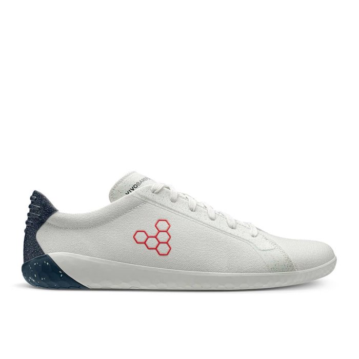 Vivobarefoot Geo Court Eco Erkek Koşu Ayakkabısı Beyaz Mavi Kırmızı | NCL689175