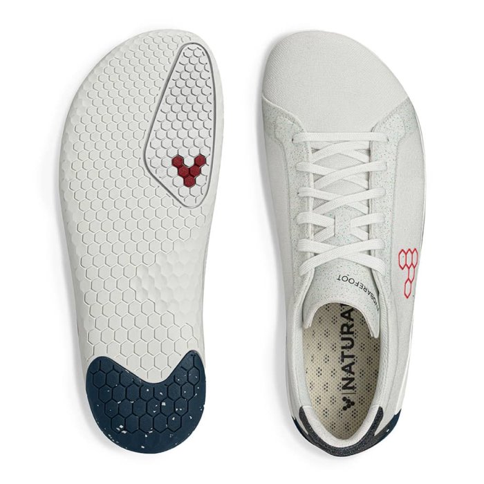 Vivobarefoot Geo Court Eco Erkek Koşu Ayakkabısı Beyaz Mavi Kırmızı | NCL689175