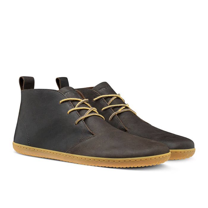 Vivobarefoot Gobi II Wild Hide Erkek Lifestyle Ayakkabı Koyu Kahverengi | FDY045628