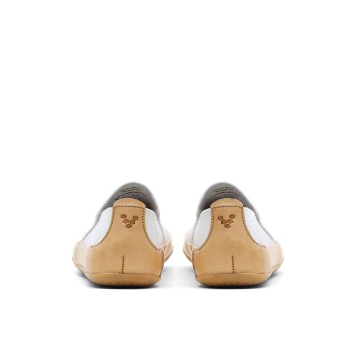 Vivobarefoot Opanka Kadın Elbise Ayakkabısı Beyaz Bej Rengi | DUK637895