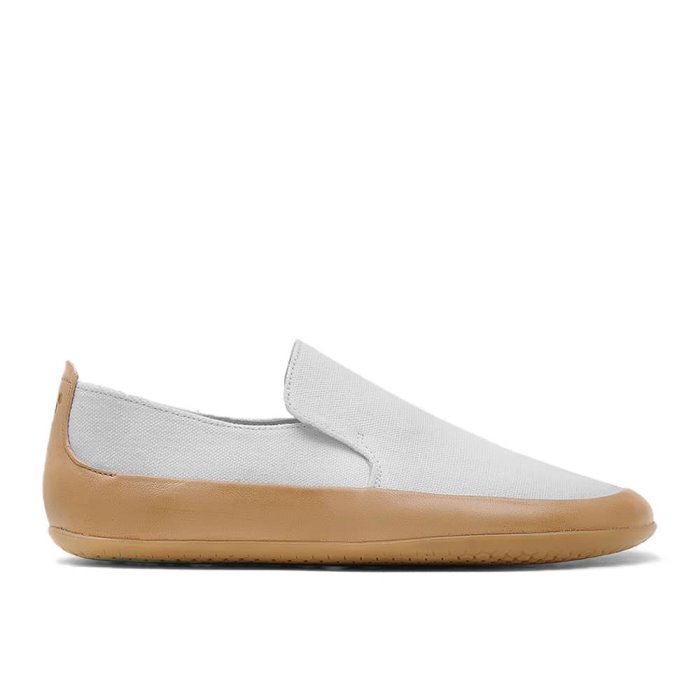 Vivobarefoot Opanka Kadın Elbise Ayakkabısı Beyaz Bej Rengi | DUK637895