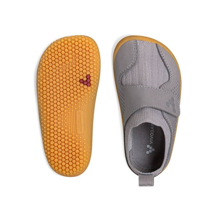 Vivobarefoot Primus Knit II Toddlers Çocuk Koşu Ayakkabısı Gri | VGM581436