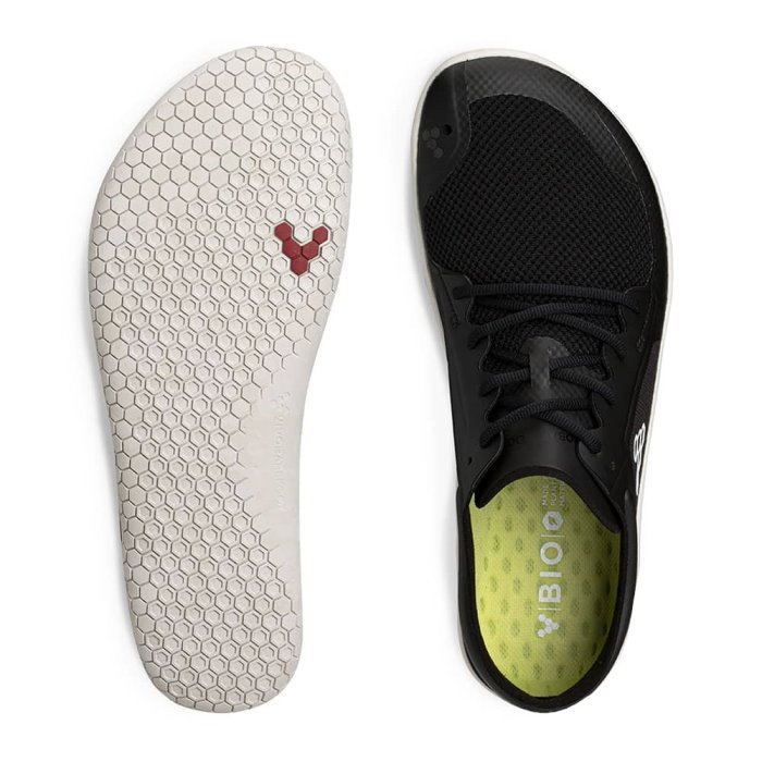 Vivobarefoot Primus Lite II Bio Erkek Koşu Ayakkabısı Siyah Beyaz | VKU067583