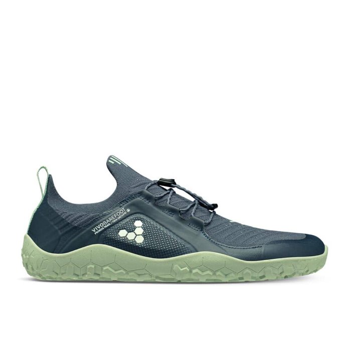 Vivobarefoot Primus Trail Knit Firm Ground Erkek Koşu Ayakkabısı Mavi | HDC413657