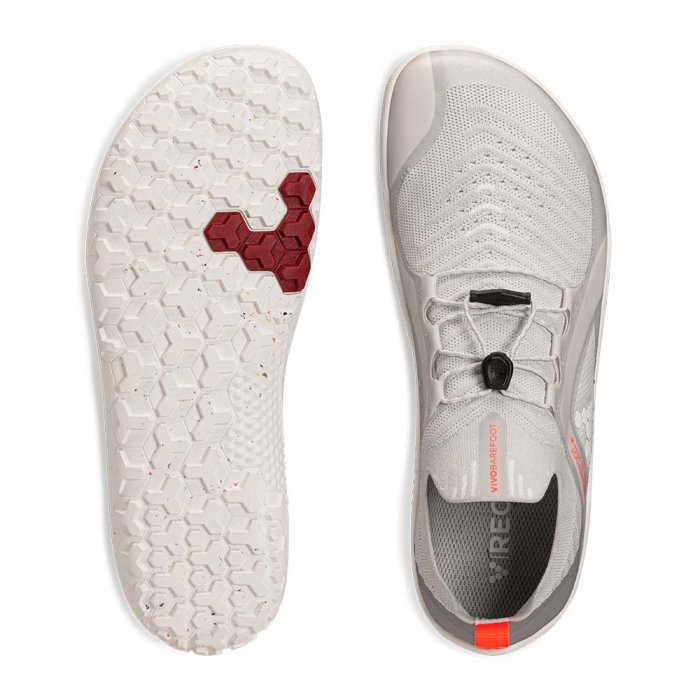 Vivobarefoot Primus Trail Knit Firm Ground Erkek Koşu Ayakkabısı Gri | GIJ835720
