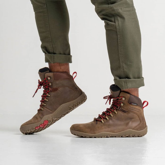Vivobarefoot Tracker Firm Ground Erkek Yürüyüş Botu Koyu Kahverengi | ZIY781295