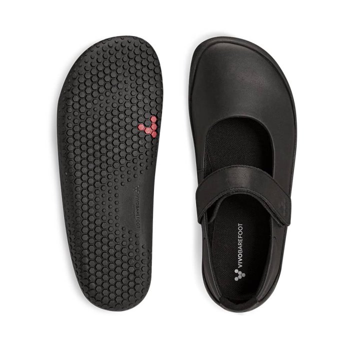 Vivobarefoot Wyn School II Juniors Çocuk Koşu Ayakkabısı Siyah | OSE178526