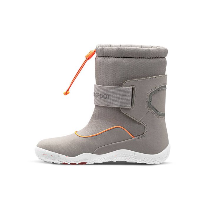 Vivobarefoot Yeti Toddlers Çocuk Kışlık Ayakkabı Gri Kırmızı | VIO579461 